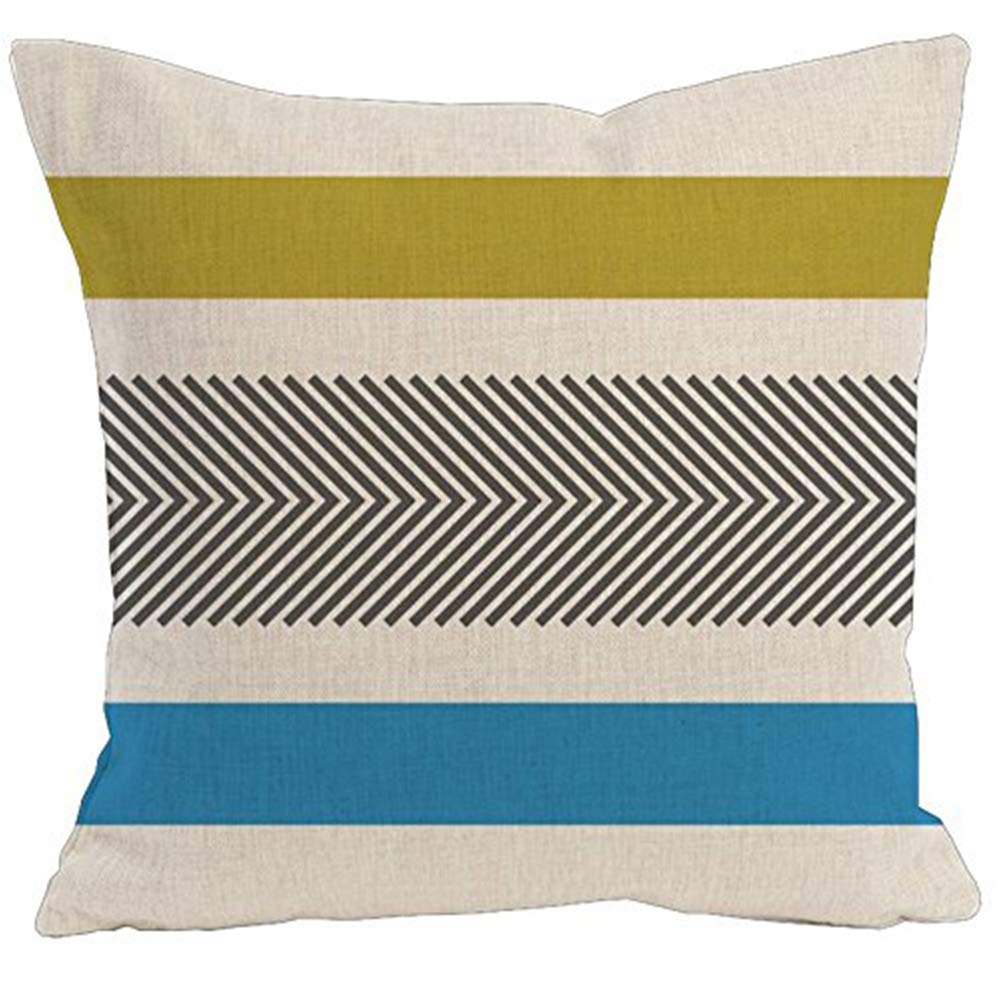 AAYU Striped Decorative Throw Pillow Covers 20 x 20 Inch Set of 2 Linen Cushion Covers for Couch Sofa Bed Home Decor