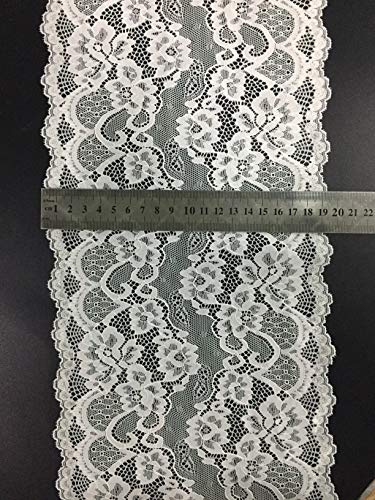 White Floral lace 7.5 Inch X 5 Yards
