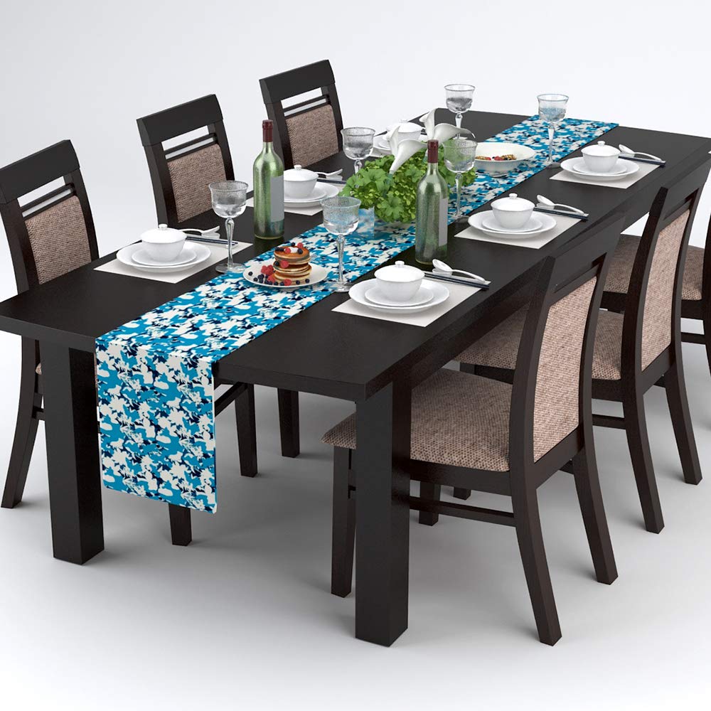 AAYU Geometric Pattern Table Runner 16 x 72 Inch Imitation Linen Runner for Everyday Birthday Baby Shower Party Banquet Decorations Table Settings