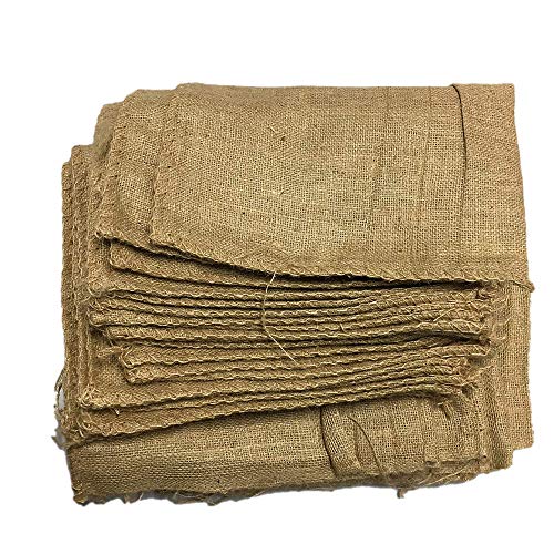 AAYU Large Burlap Sacks 14 x 26 Inch Jute Drawstring Bags for Potato Onion Vegetable Coffee Beans Adult Bag Races (15 Pack)