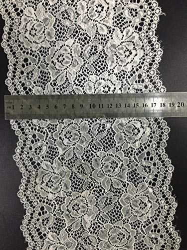 White Floral lace 6.5 Inch X 5 Yards