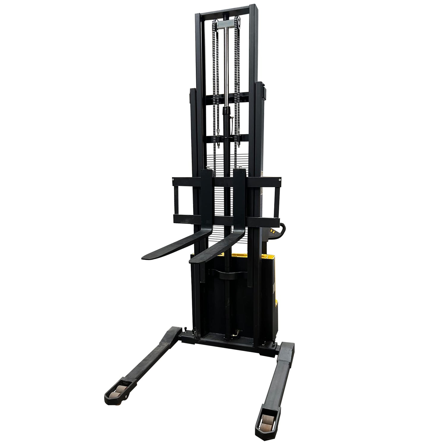 Fully Electric Power Drive Pallet Stacker with Straddle Legs 3300 lbs 138" Lift