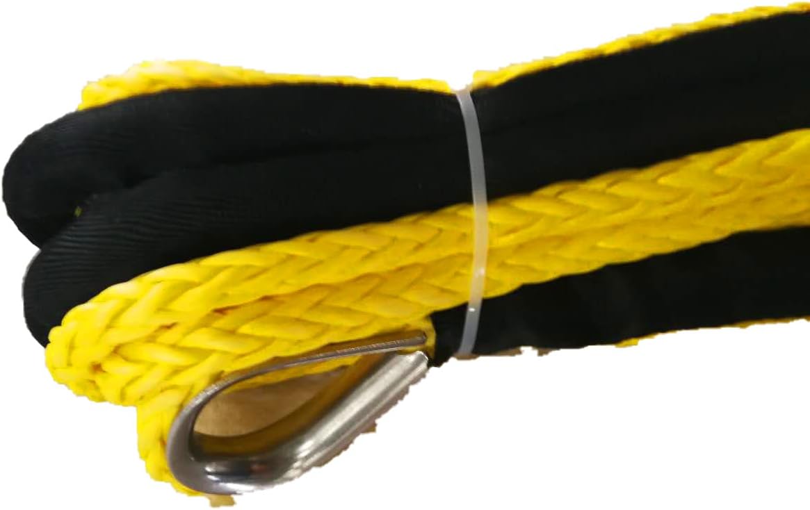 Jutemill 3/8" X 50 feet Synthetic Winch Rope, 3/8-50&