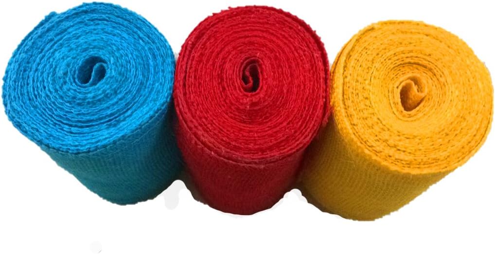 5" Red Burlap Ribbon - Wired Edges