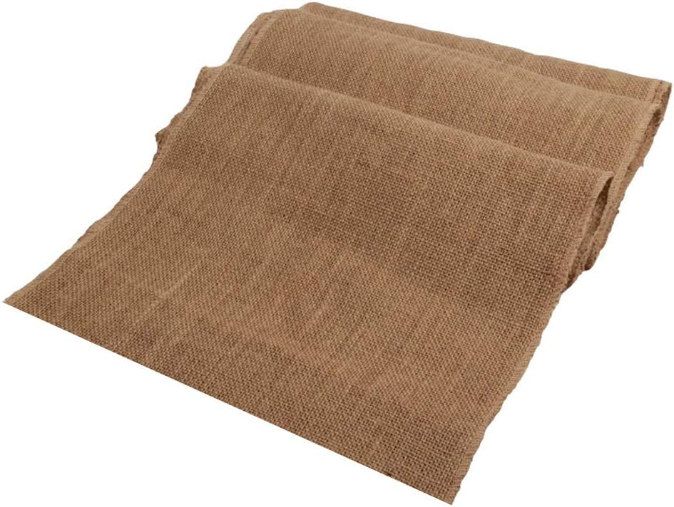 Long Natural Burlap Table Runner, Rustic Farmhouse Jute