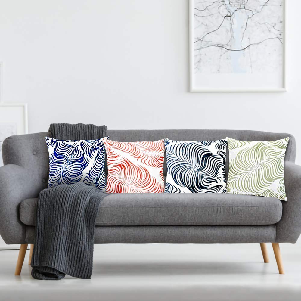Velvet Decorative Cushion Cover - Red Blue Black White | Throw Pillow Covers for Couch Sofa and Bed