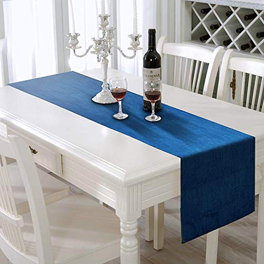 AAYU Denim Table Runner 16" X 72" | Stone Washed Premium Quality (16 Inch X 72 Inch)