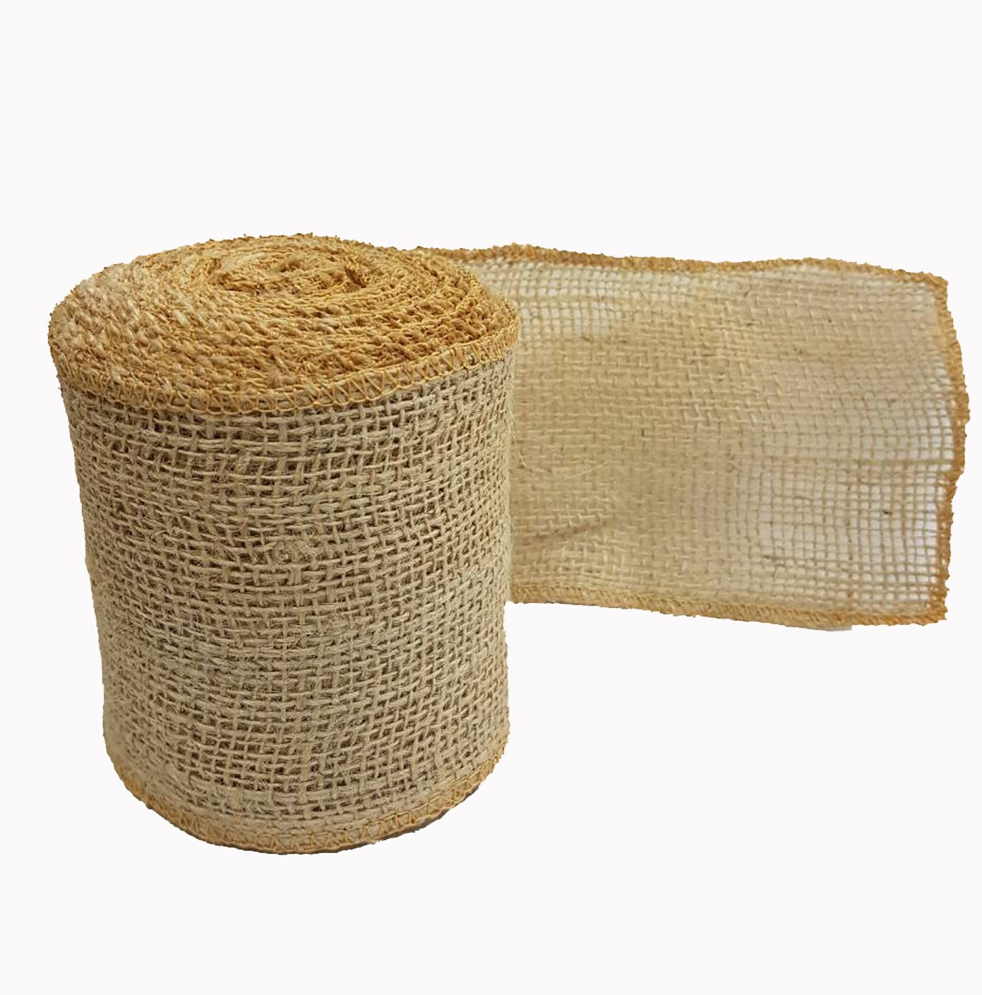 AAYU Natural Burlap Ribbon Roll 5 Inches x 10 Yards Organic Jute Ribbon for Crafts Gift Wrapping Wedding Decorations
