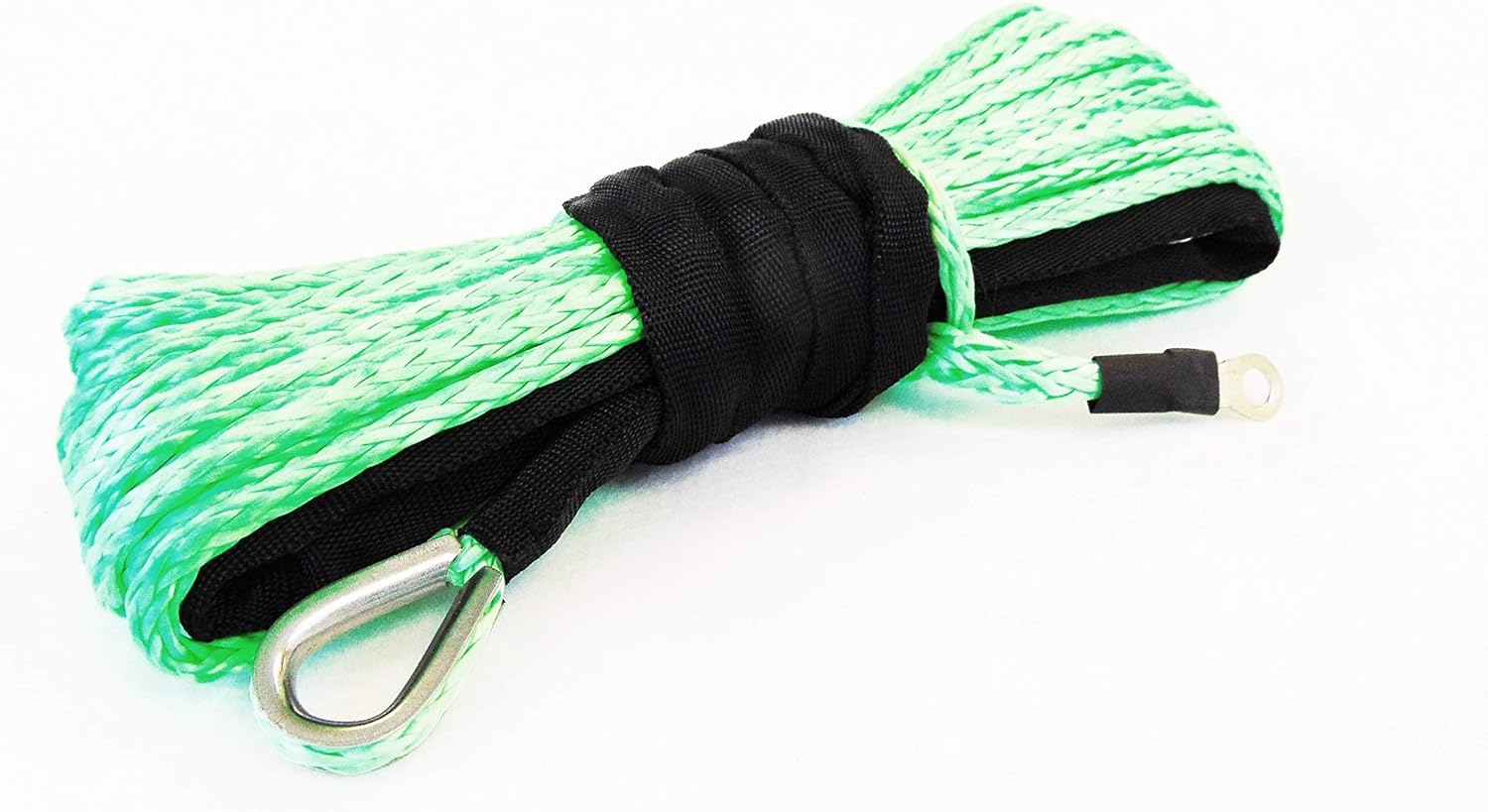 Jutemill 3/8" X 50 feet Synthetic Winch Rope, 3/8-50&