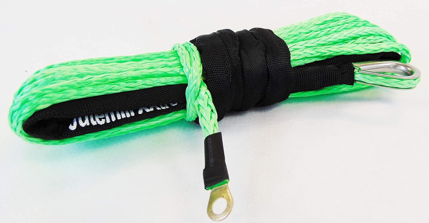 Jutemill 3/8" X 50 feet Synthetic Winch Rope, 3/8-50&