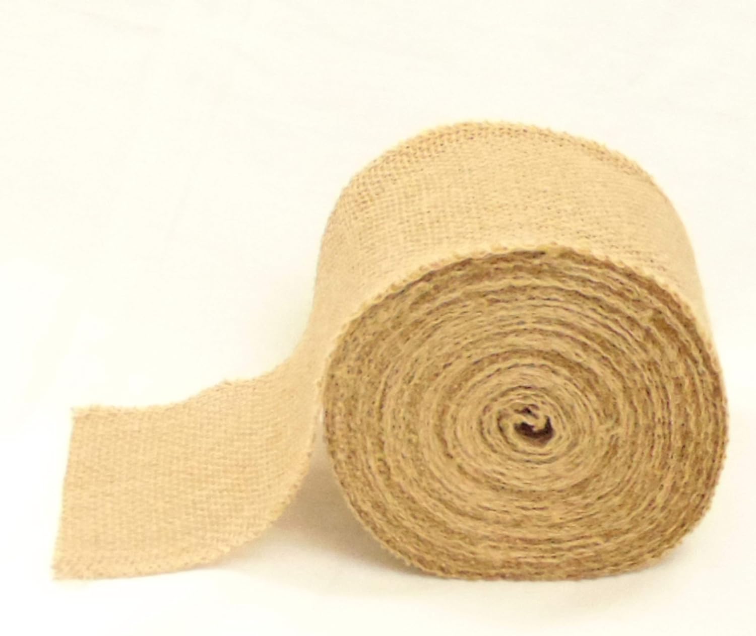 Burlap Jute Ribbon 5 inch x 30 feet Tight Weave and Finish Edges | Jute- Burlap Roll of 10 Yards Eco-Friendly, Natural Ribbon Rolls (Natural, 5 Inch 10 Yards)