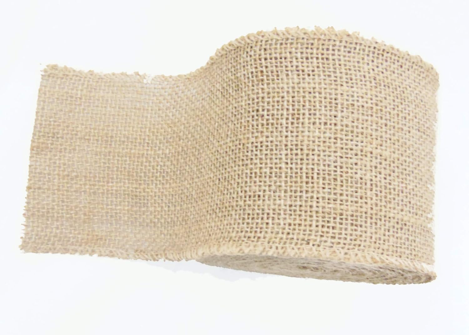 Burlap Jute Ribbon 5 inch x 30 feet Tight Weave and Finish Edges | Jute- Burlap Roll of 10 Yards Eco-Friendly, Natural Ribbon Rolls (Natural, 5 Inch 10 Yards)