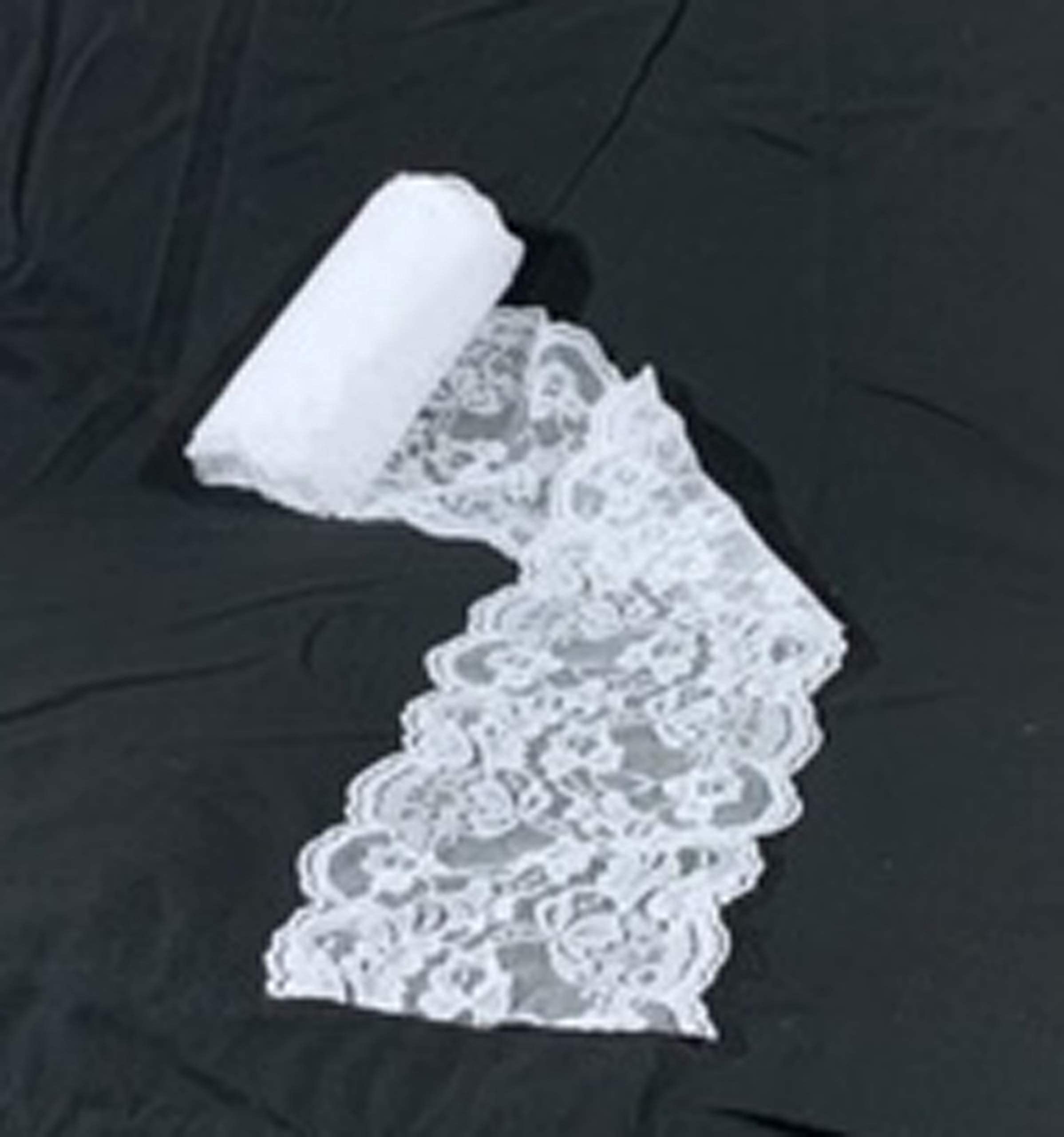 White Lace Ribbon,Sewing Lace Trim, Elastic Stretchy Lace Fabric