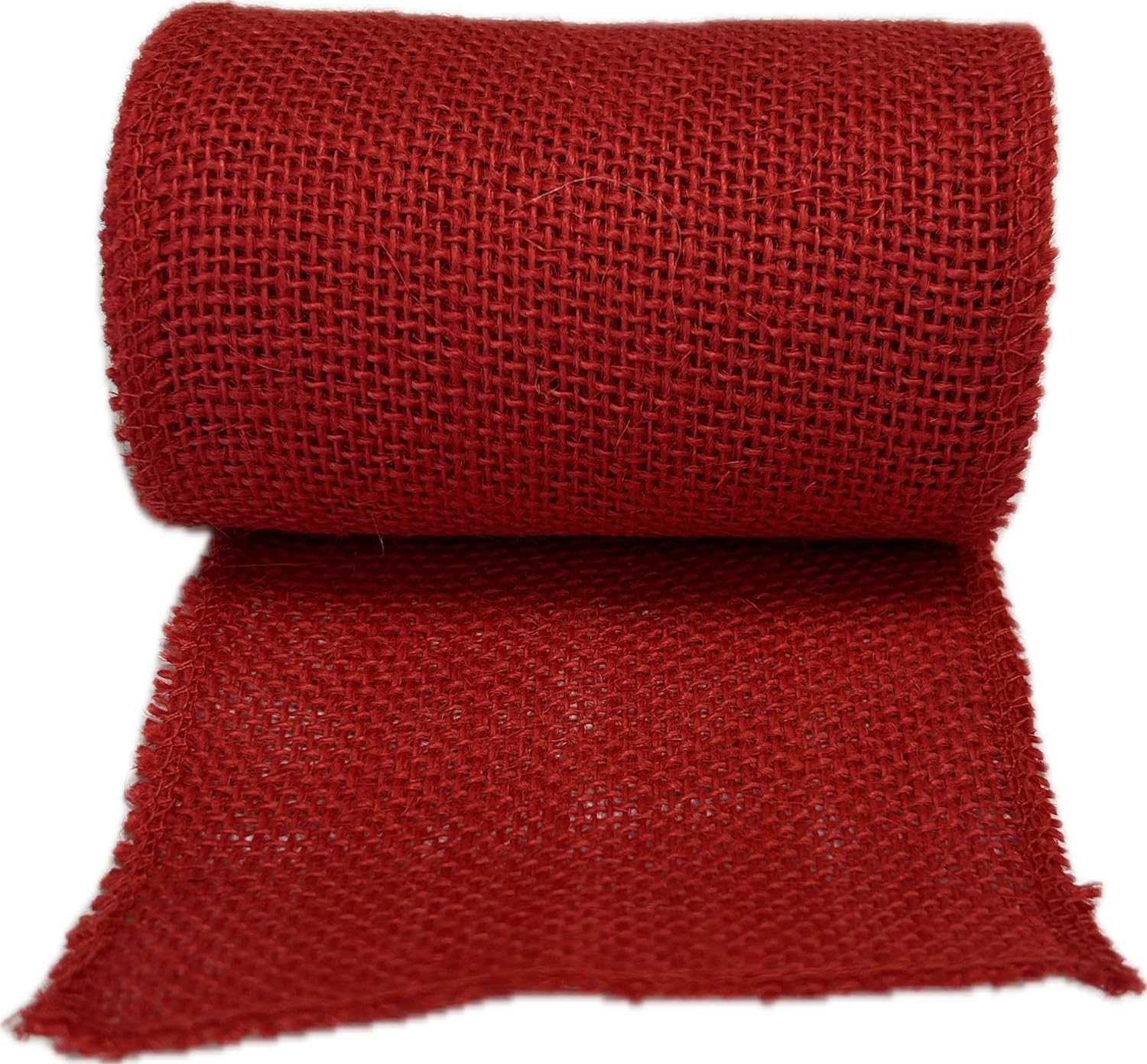 Red Burlap Ribbon 5 Inch Natural Jute Burlap