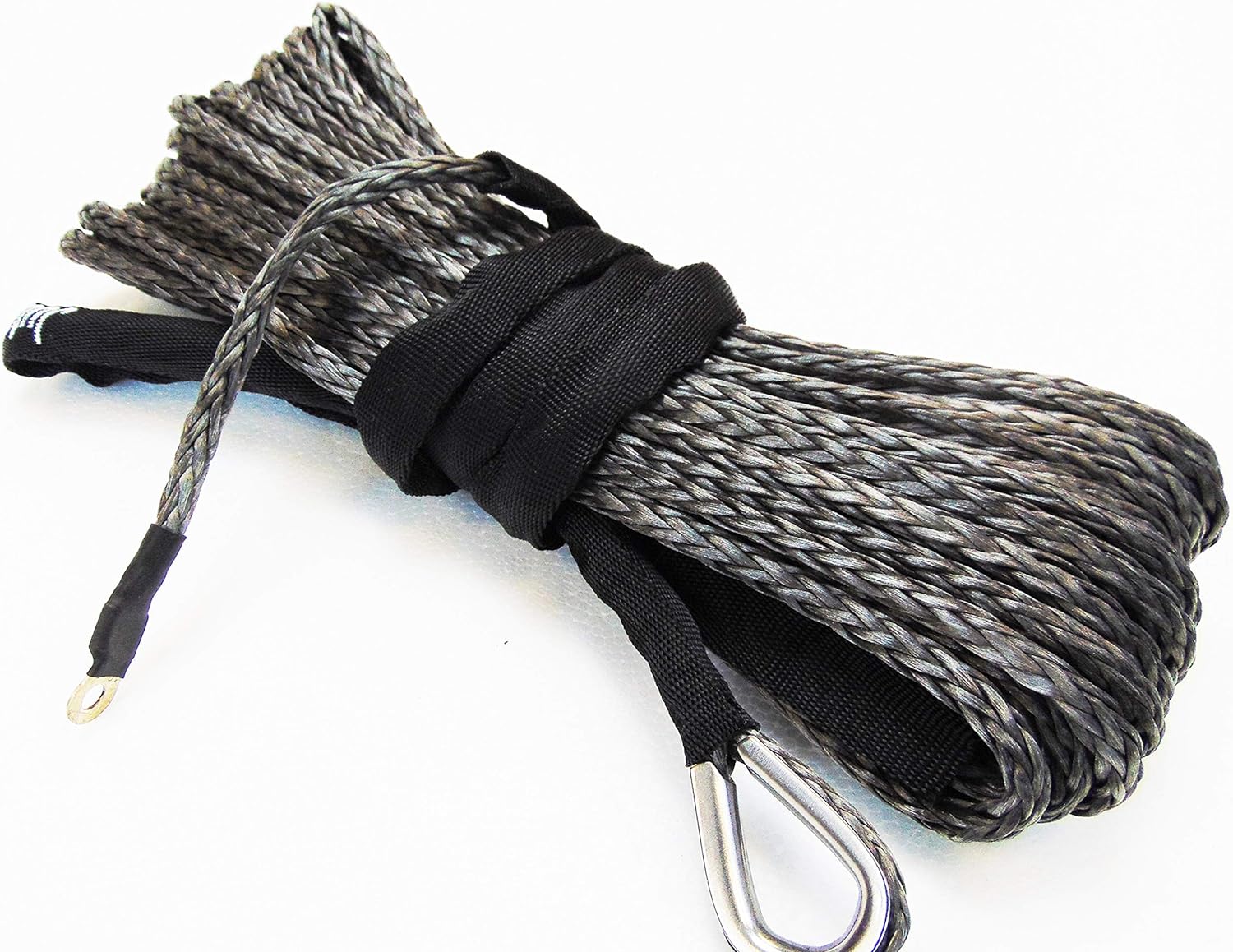 Jutemill 3/8" X 50 feet Synthetic Winch Rope, 3/8-50&
