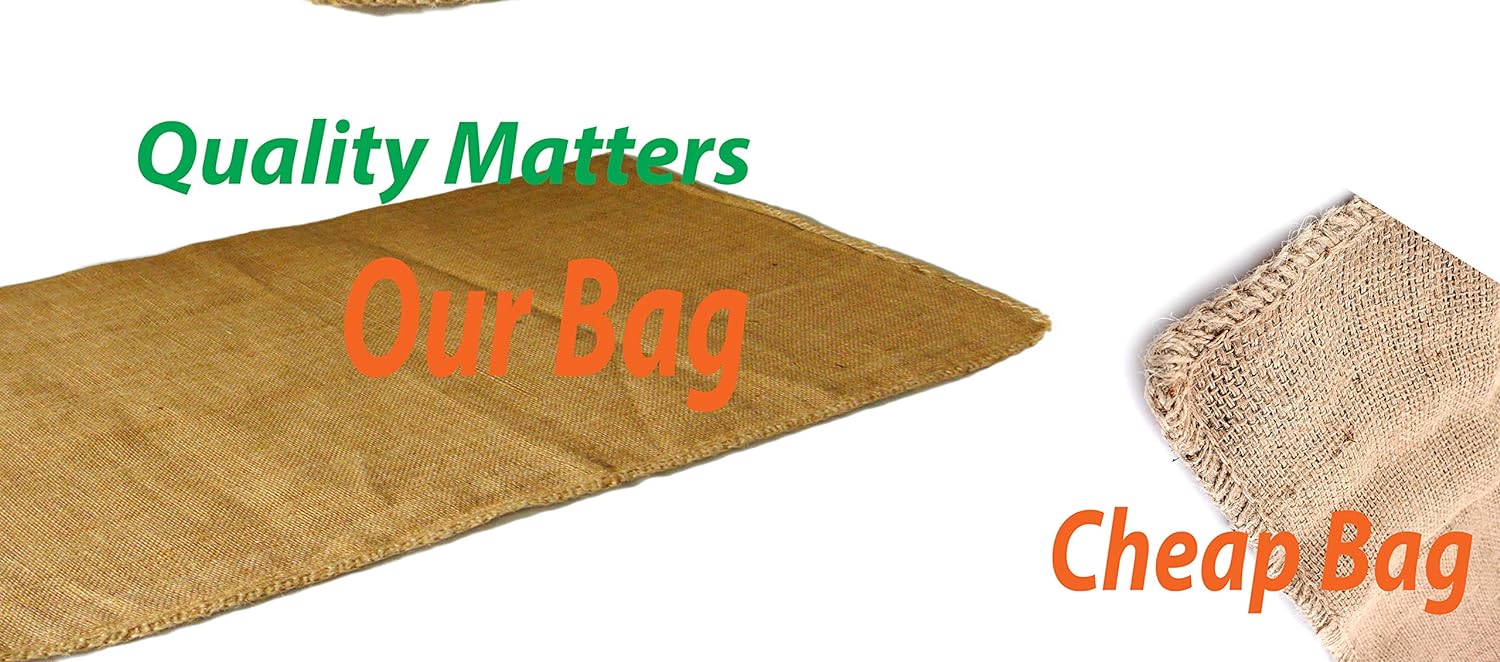 4 Pack Potato Sacks Burlap Bags with Drawstring