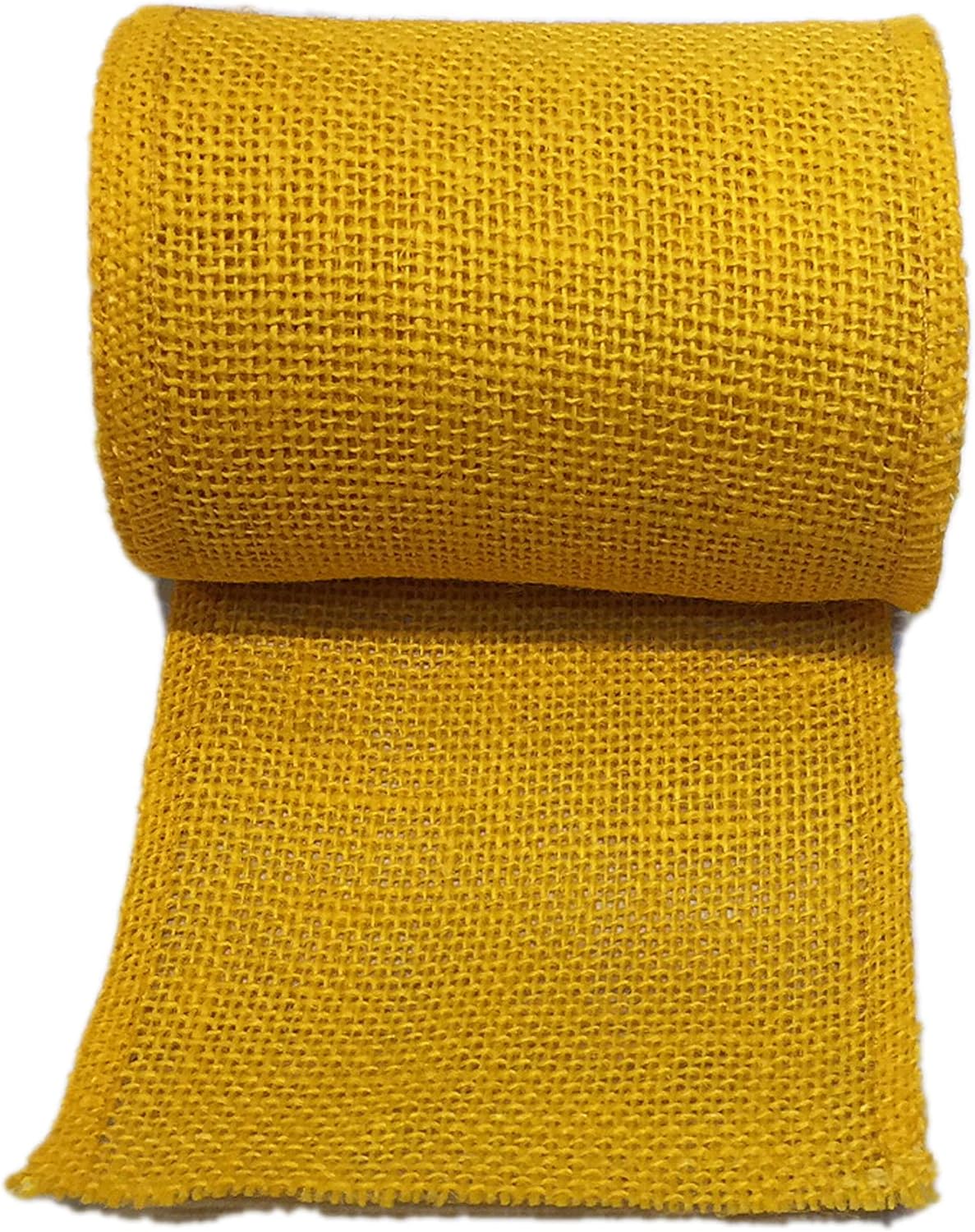 Yellow Burlap Ribbon 5 Inch Natural Jute Burlap