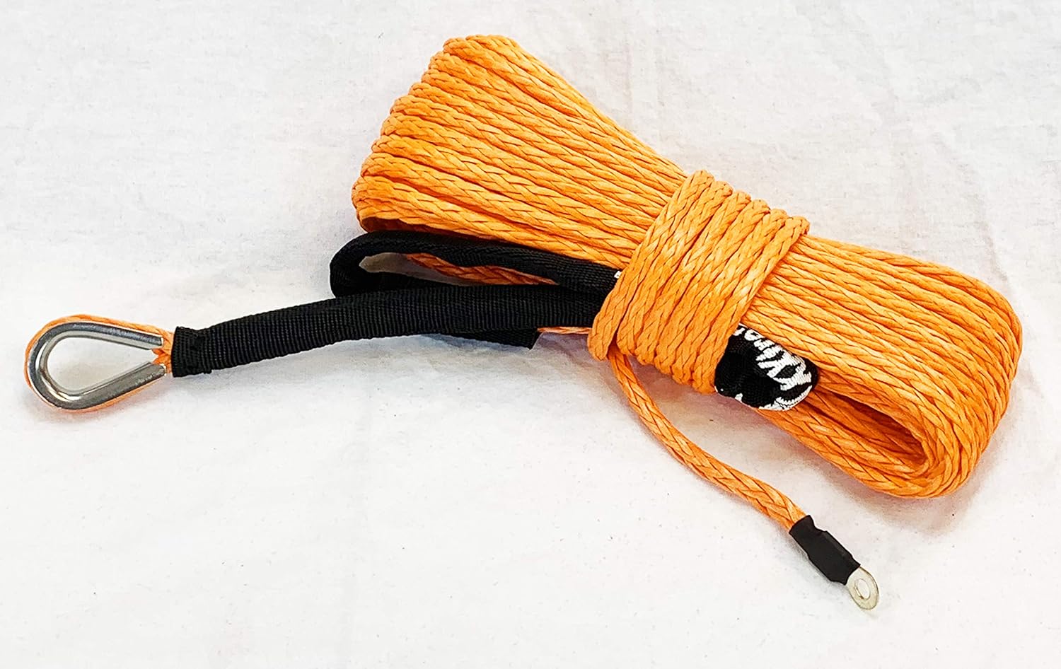 Jutemill 3/8" X 50 feet Synthetic Winch Rope, 3/8-50&
