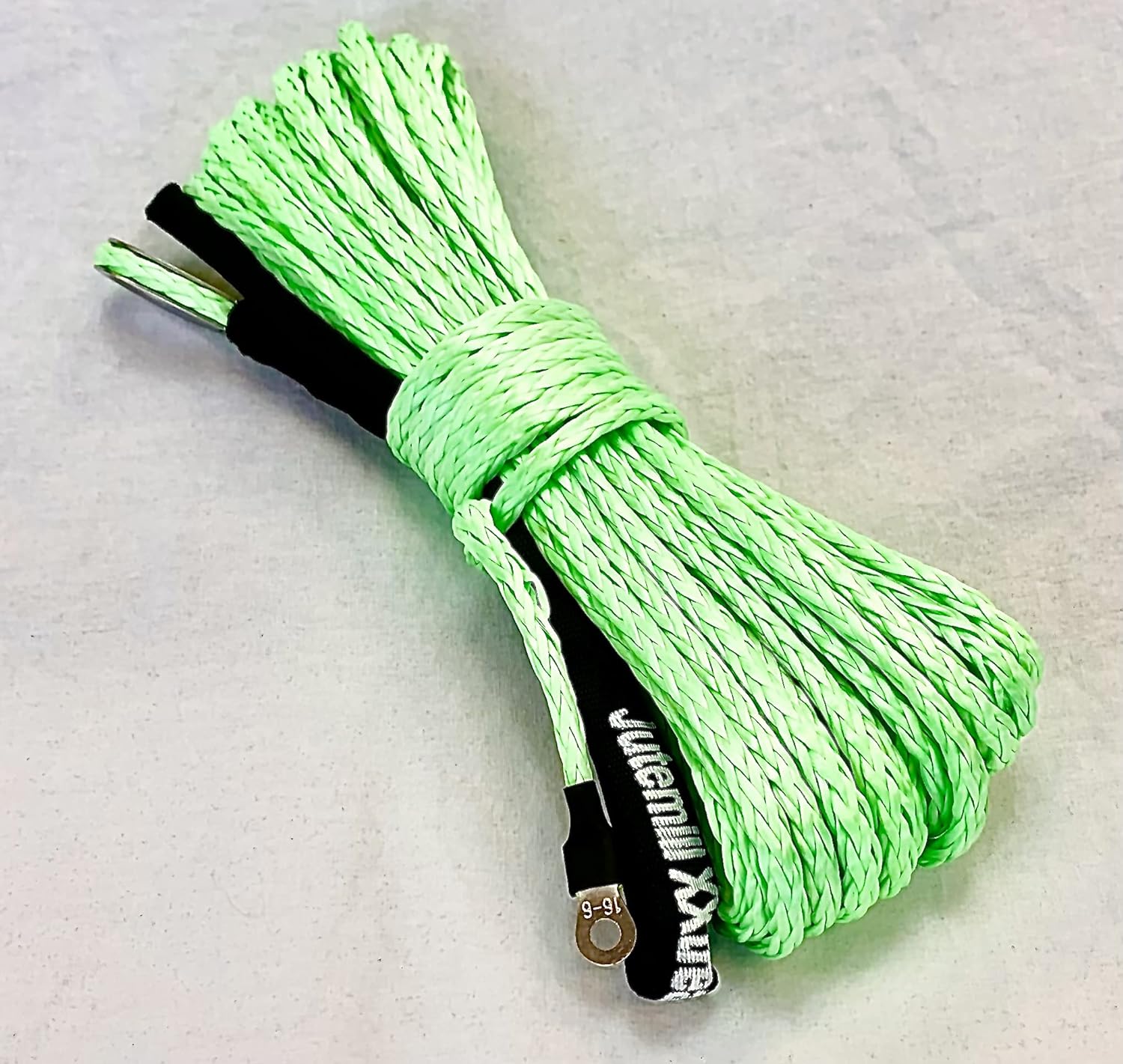 Jutemill 3/8" X 50 feet Synthetic Winch Rope, 3/8-50&