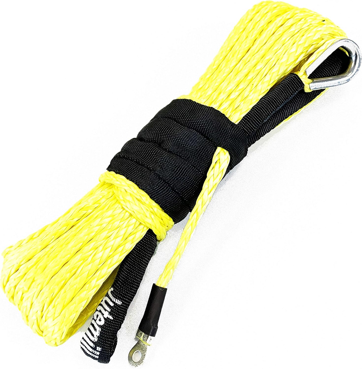Jutemill 3/8" X 50 feet Synthetic Winch Rope, 3/8-50&