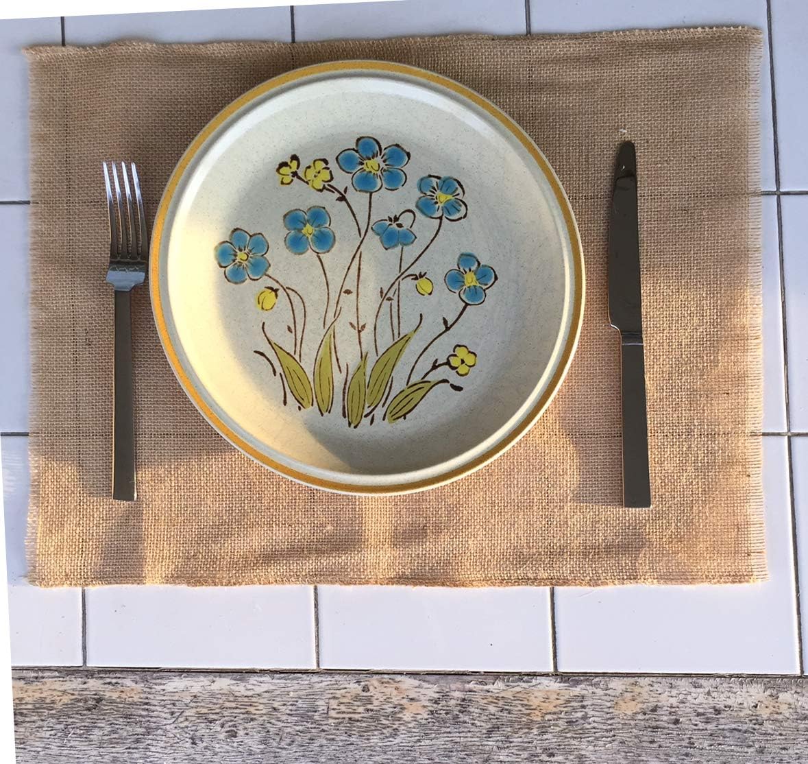 Natural Burlap Table Runners,14 x 72 Inch