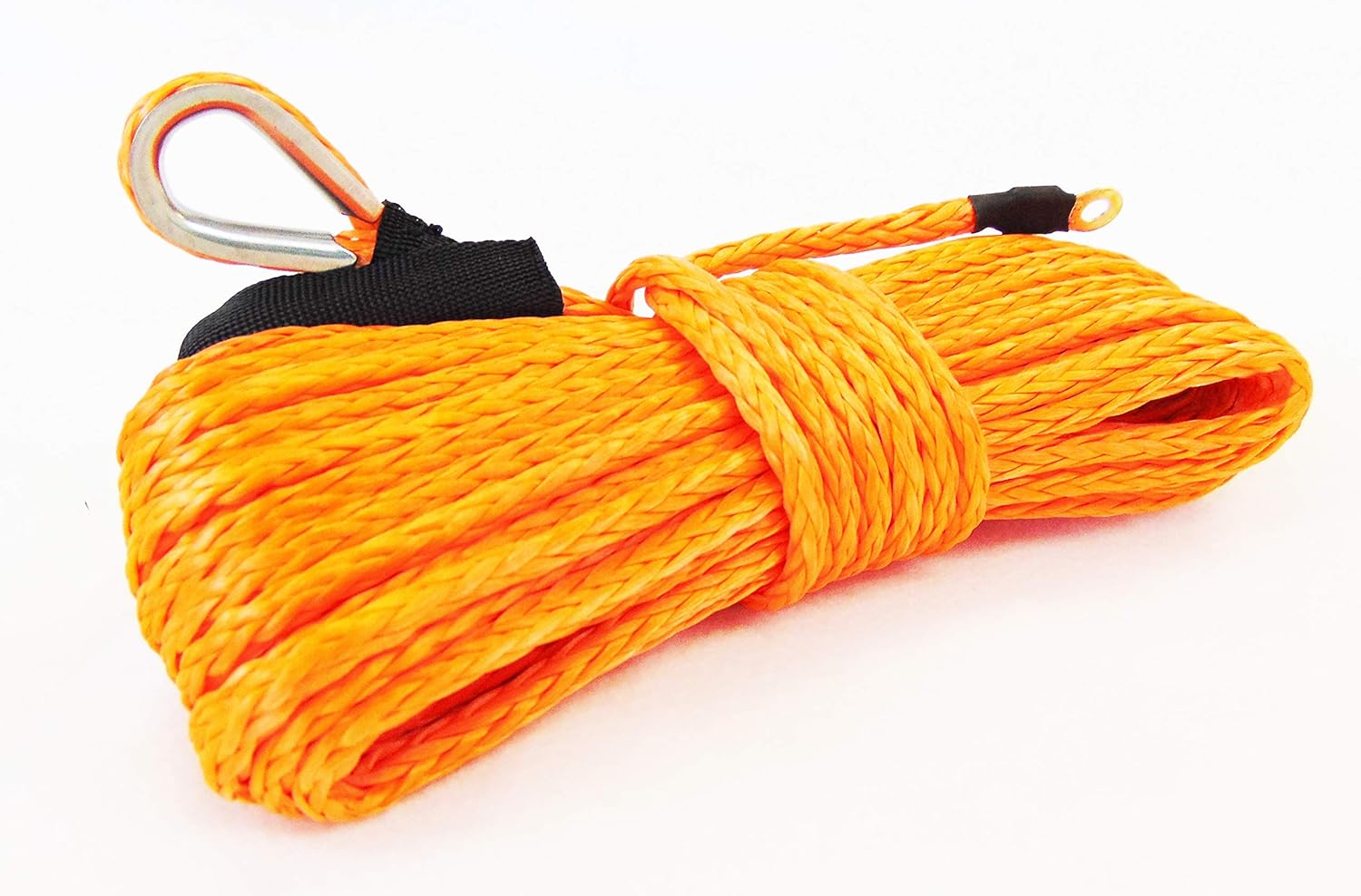 Jutemill 3/8" X 50 feet Synthetic Winch Rope, 3/8-50&