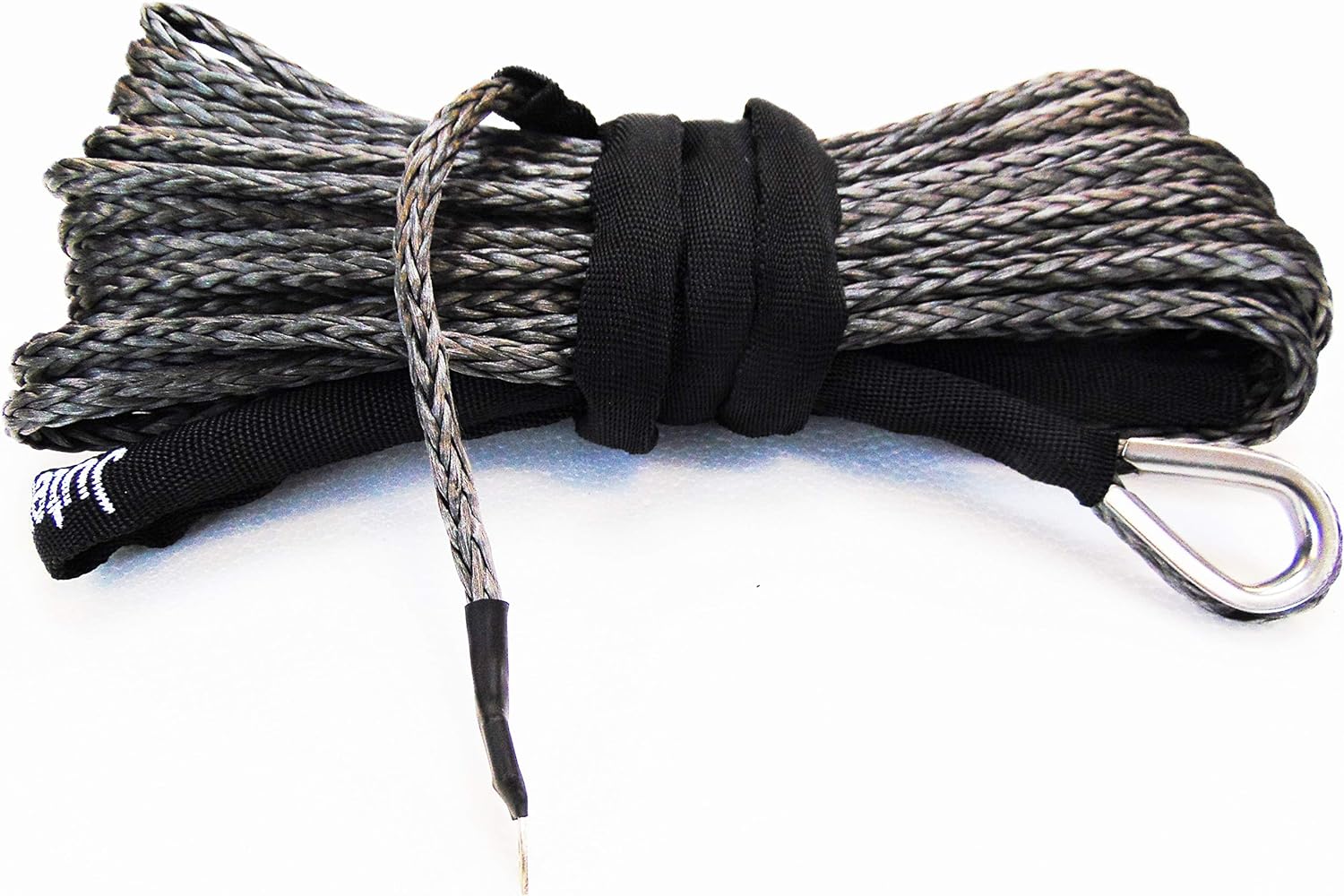 Jutemill 3/8" X 50 feet Synthetic Winch Rope, 3/8-50&