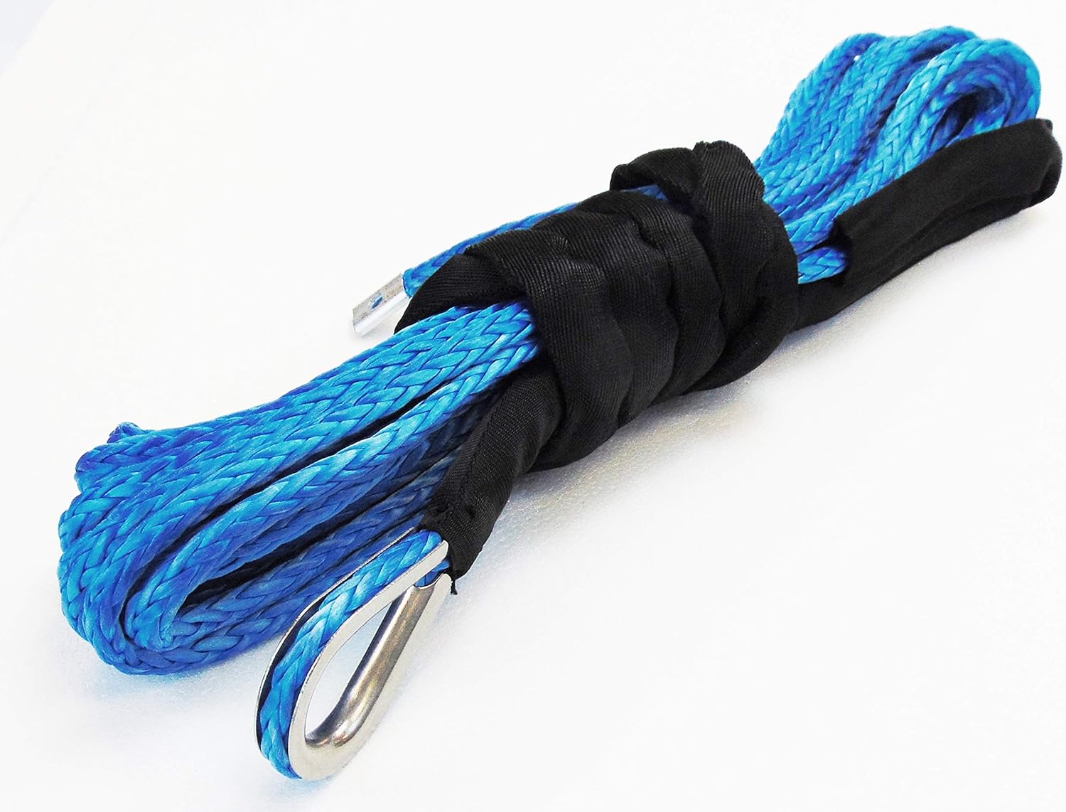 Jutemill 3/8" X 50 feet Synthetic Winch Rope, 3/8-50&