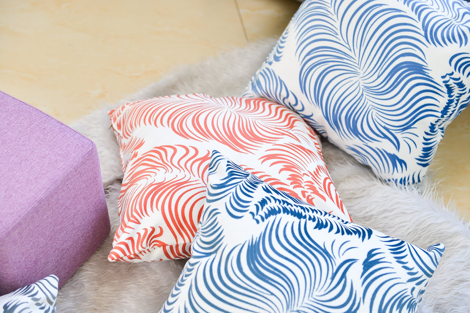 Velvet Decorative Cushion Cover - Red Blue Black White | Throw Pillow Covers for Couch Sofa and Bed