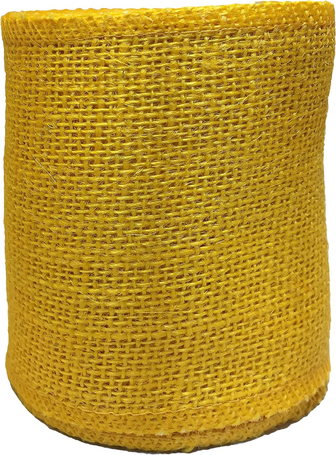 Premium Yellow 5" Burlap Ribbon Rolls