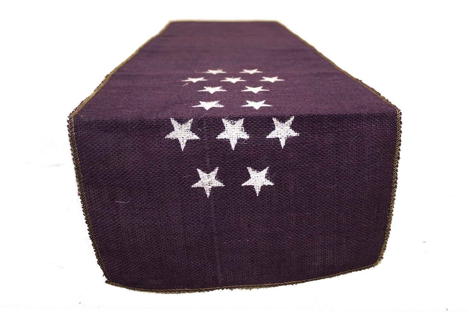 Table Runner with White Stars 12 x 108 Inches