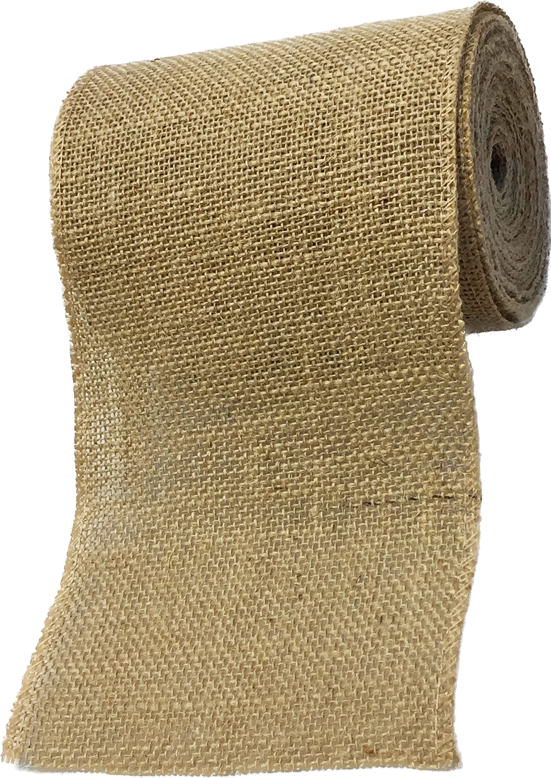 AAYU Natural Jute Wide Tight Weave Burlap Ribbon 6inch 30ft 10yards Eco Friendly, DIY Gift Wrapping, Weddings, Tie Backs Home Decor Crafts Christmas Decoration