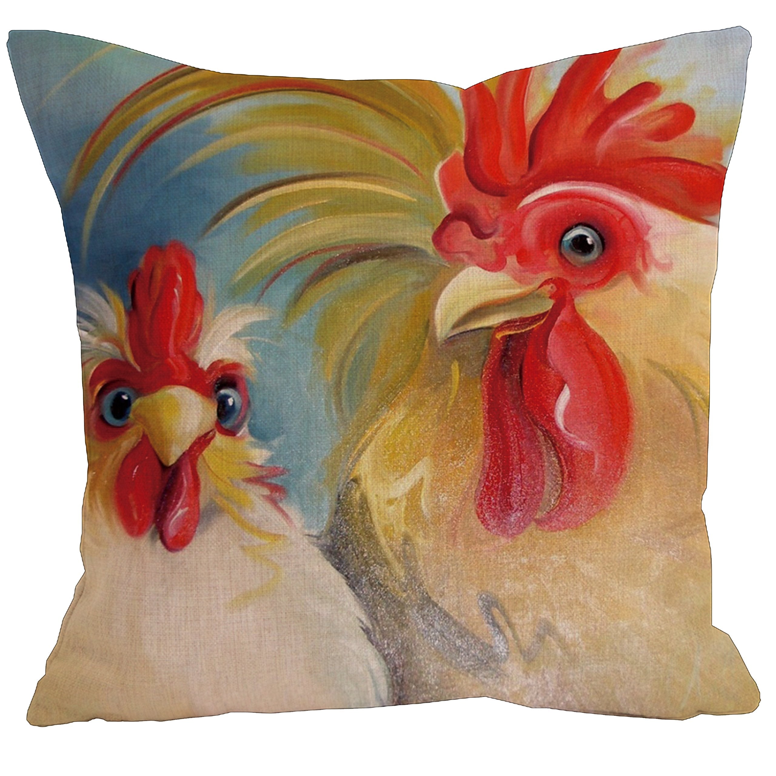 AAYU Decorative Linen Cushion Cover | Double Side HD Printing | High GSM Fabric | Square Throw Pillow Cushion Case for Living Room Sofa Couch Bedroom Car | 20 x 20 inch 50 x 50 cm | Set of 4