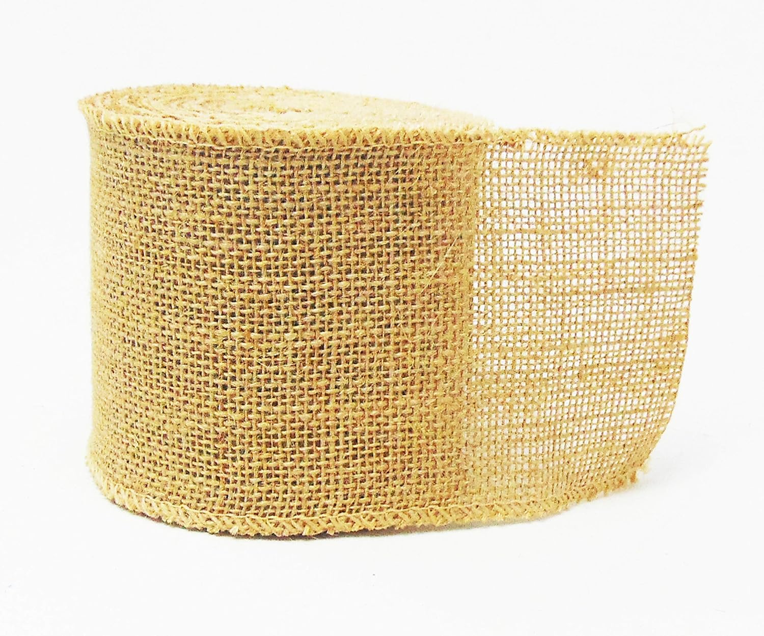 Burlap Jute Ribbon 5 inch x 30 feet Tight Weave and Finish Edges | Jute- Burlap Roll of 10 Yards Eco-Friendly, Natural Ribbon Rolls (Natural, 5 Inch 10 Yards)