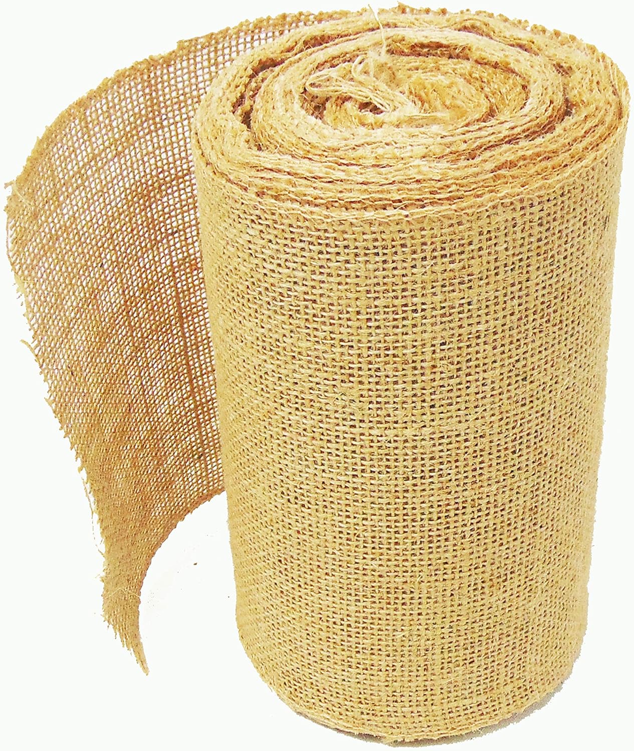 Burlap Ribbon, Natural Color Jute Fabric Crafts Ribbon