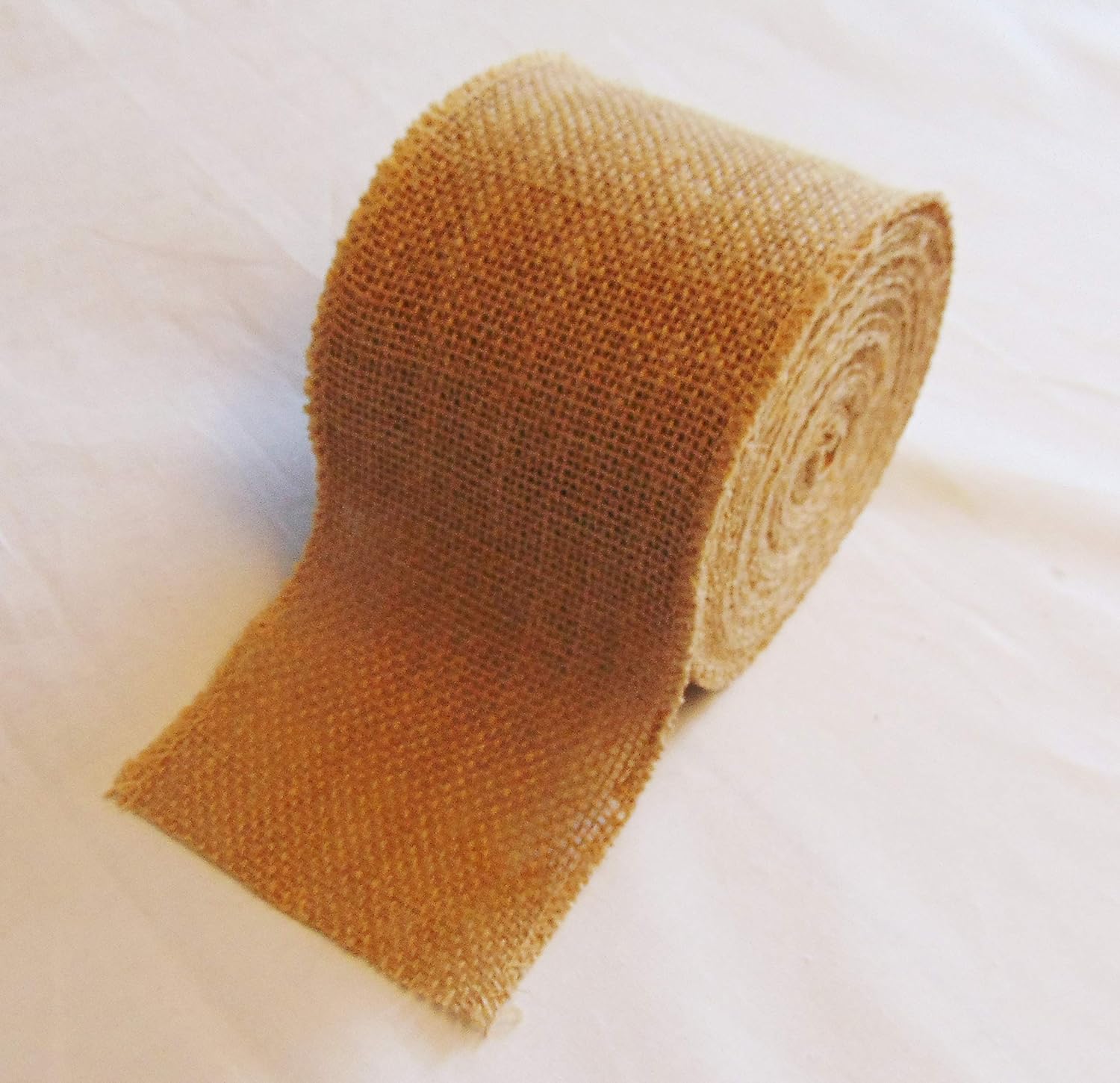 Burlap Jute Ribbon 5 inch x 30 feet Tight Weave and Finish Edges | Jute- Burlap Roll of 10 Yards Eco-Friendly, Natural Ribbon Rolls (Natural, 5 Inch 10 Yards)