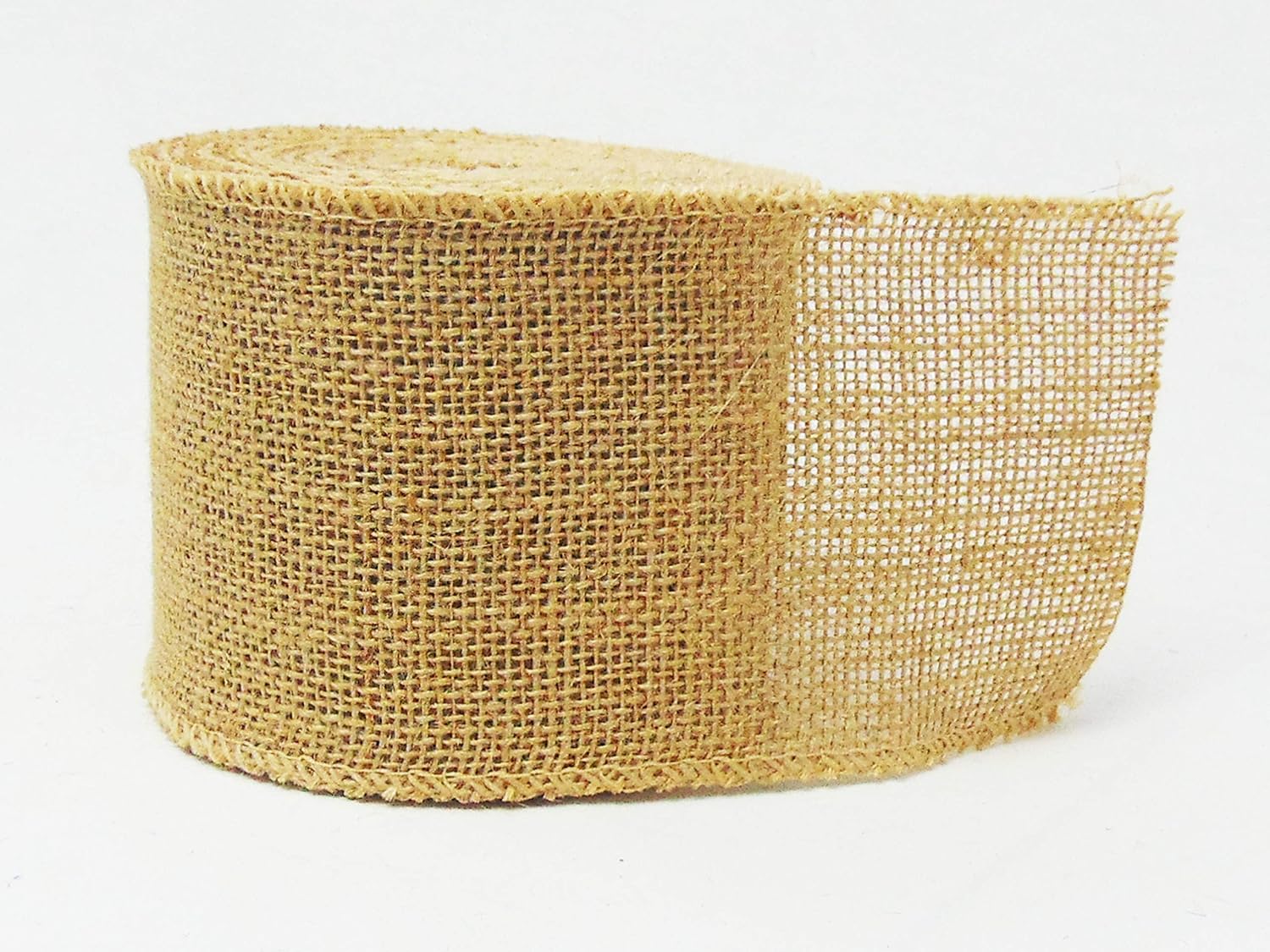 Burlap Jute Ribbon 5 inch x 30 feet Tight Weave and Finish Edges | Jute- Burlap Roll of 10 Yards Eco-Friendly, Natural Ribbon Rolls (Natural, 5 Inch 10 Yards)