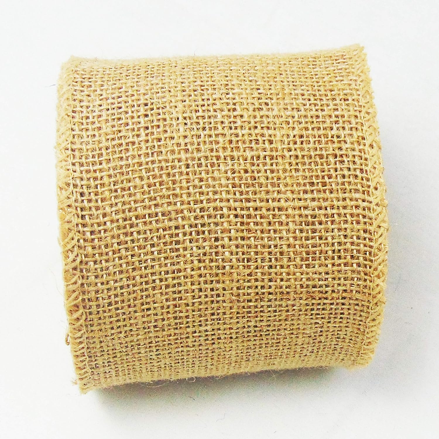 Burlap Jute Ribbon 5 inch x 30 feet Tight Weave and Finish Edges | Jute- Burlap Roll of 10 Yards Eco-Friendly, Natural Ribbon Rolls (Natural, 5 Inch 10 Yards)