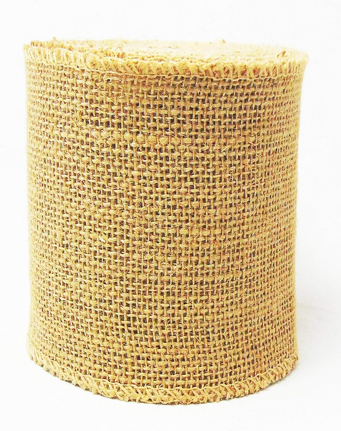 Burlap Jute Ribbon 5 inch x 30 feet Tight Weave and Finish Edges | Jute- Burlap Roll of 10 Yards Eco-Friendly, Natural Ribbon Rolls (Natural, 5 Inch 10 Yards)