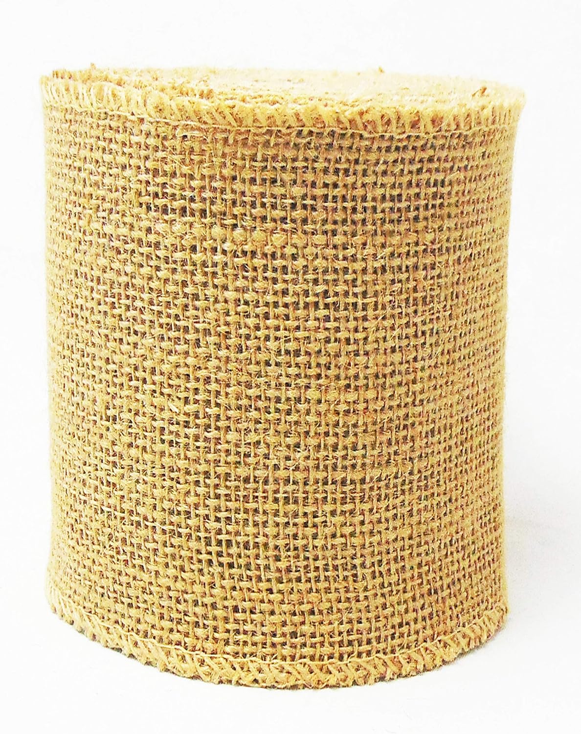 Burlap Jute Ribbon 5 inch x 30 feet Tight Weave and Finish Edges | Jute- Burlap Roll of 10 Yards Eco-Friendly, Natural Ribbon Rolls (Natural, 5 Inch 10 Yards)