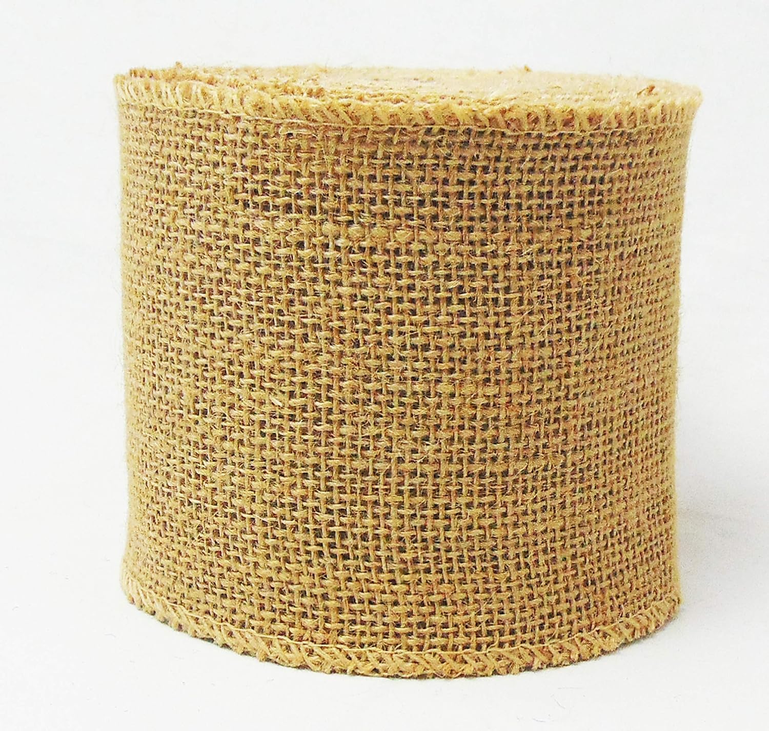 Burlap Jute Ribbon 5 inch x 30 feet Tight Weave and Finish Edges | Jute- Burlap Roll of 10 Yards Eco-Friendly, Natural Ribbon Rolls (Natural, 5 Inch 10 Yards)