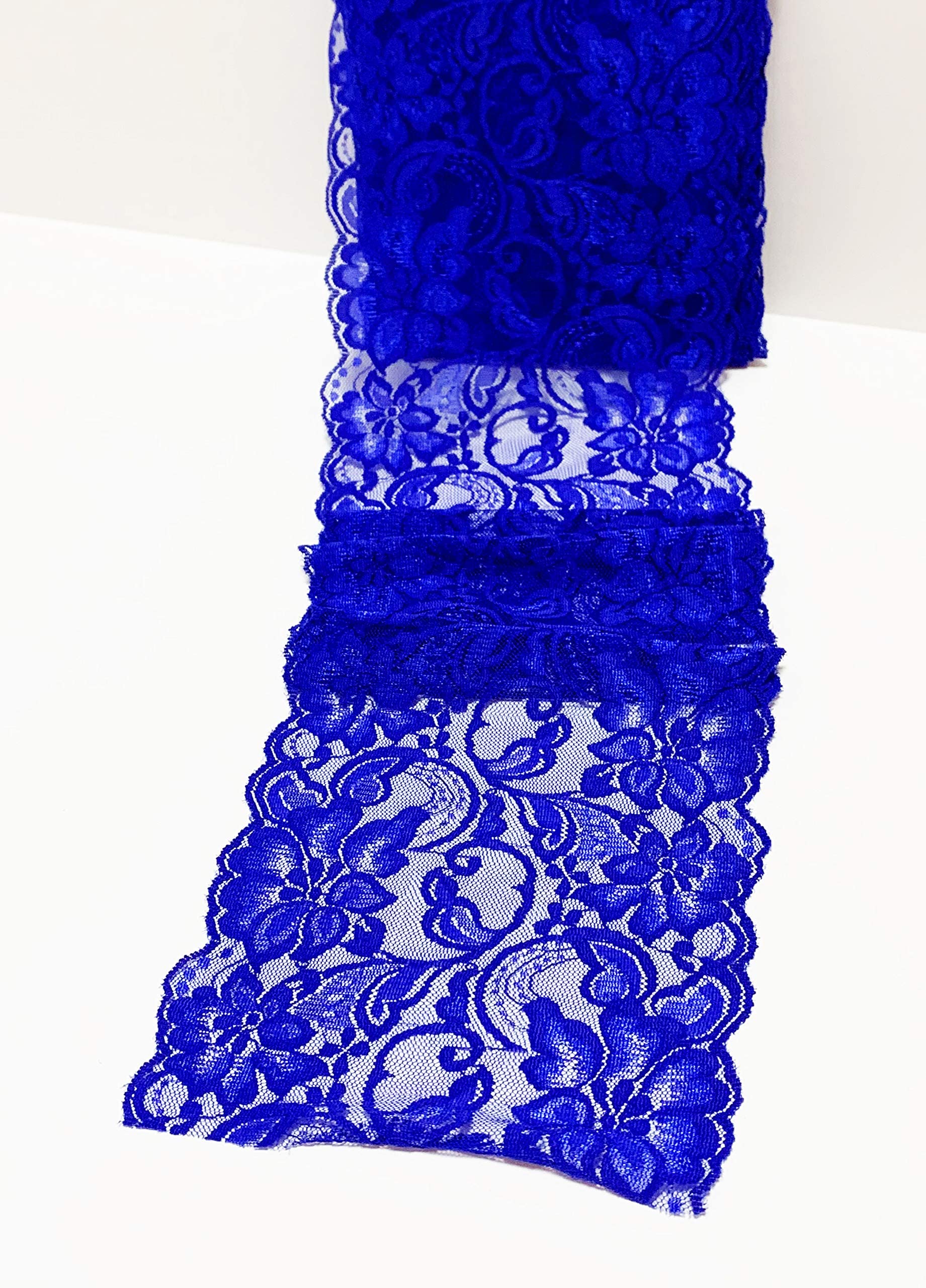 Royal Blue Lace Trim Ribbon for Gift Wrapping