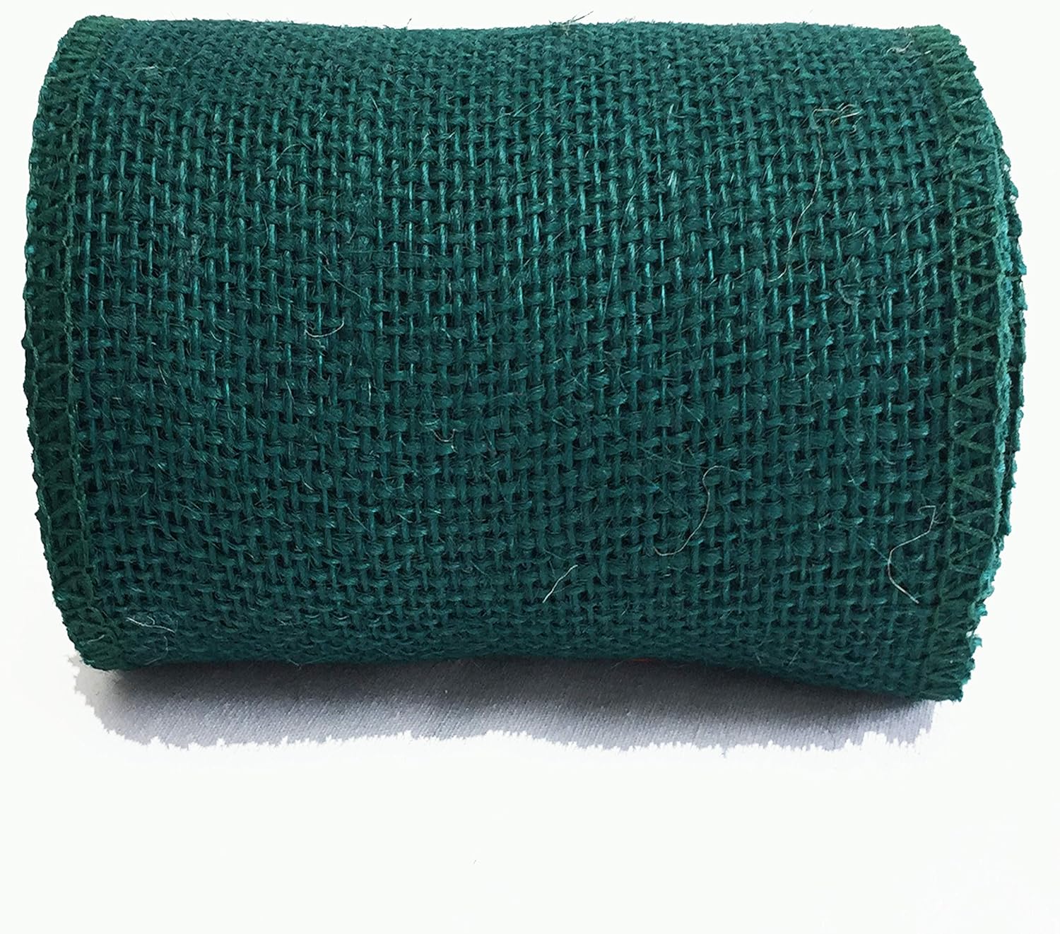 5" Green Burlap Ribbon - Wired Edges