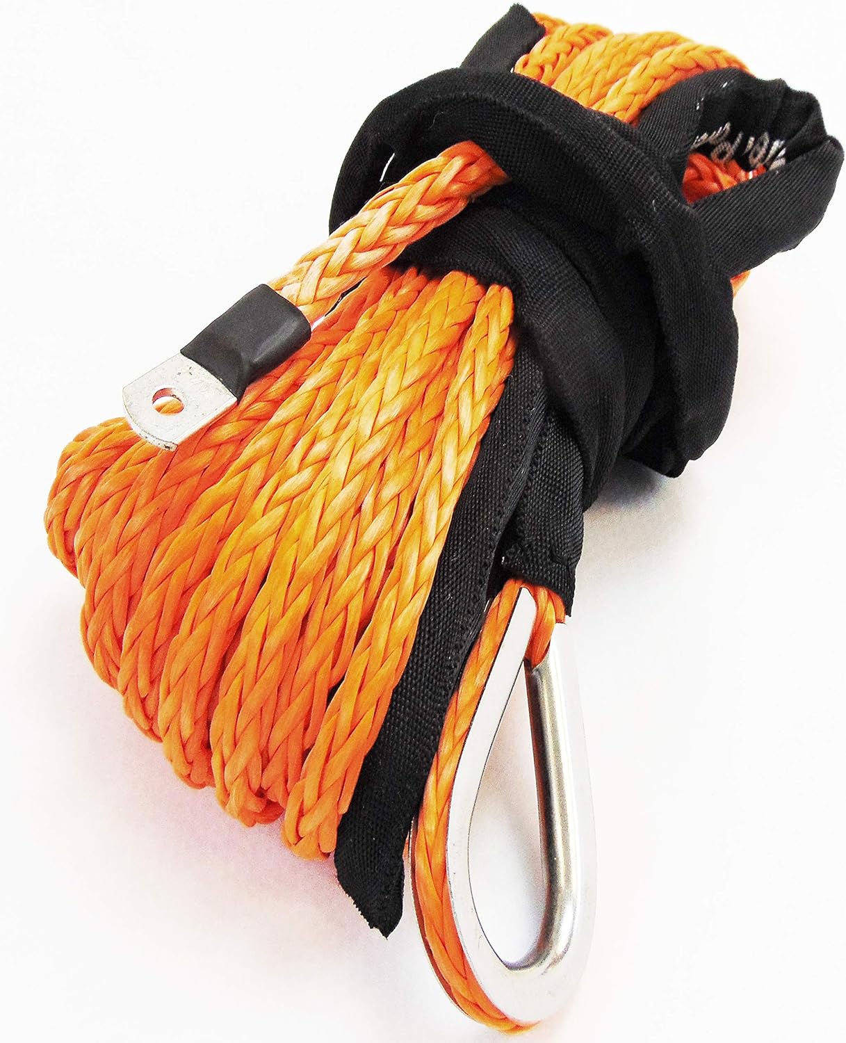 Jutemill 3/8" X 50 feet Synthetic Winch Rope, 3/8-50&