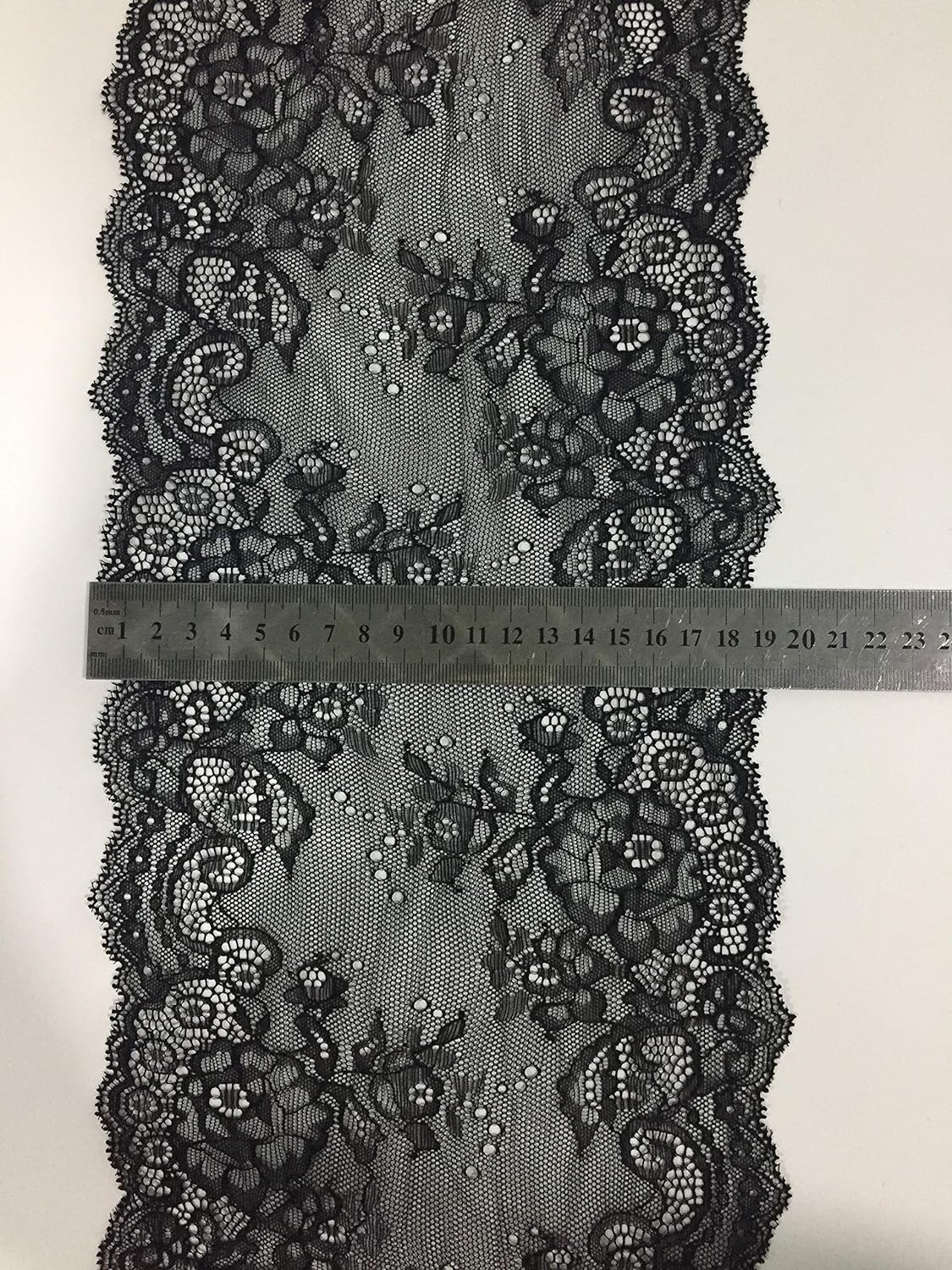 Wide Black Stretchy lace