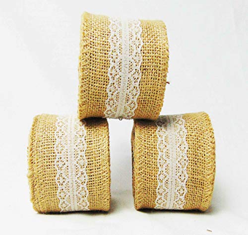 Burlap Ribbon with Lace Ribbon