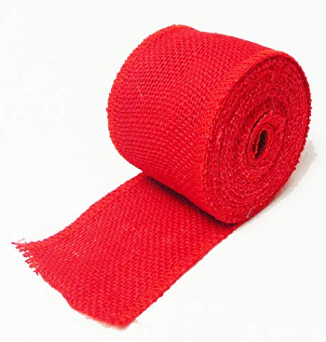 Blue Burlap Ribbon Natural Jute