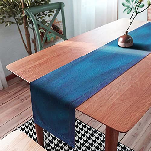 Cheesecloth Table Runner, Denim Blue Long