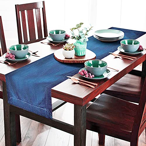 Farmhouse Table Runner Large Burlap Style Soft