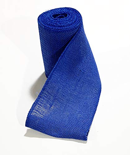 Premium Navy Blue Burlap Ribbon roll 5 Inch x 5-Yards